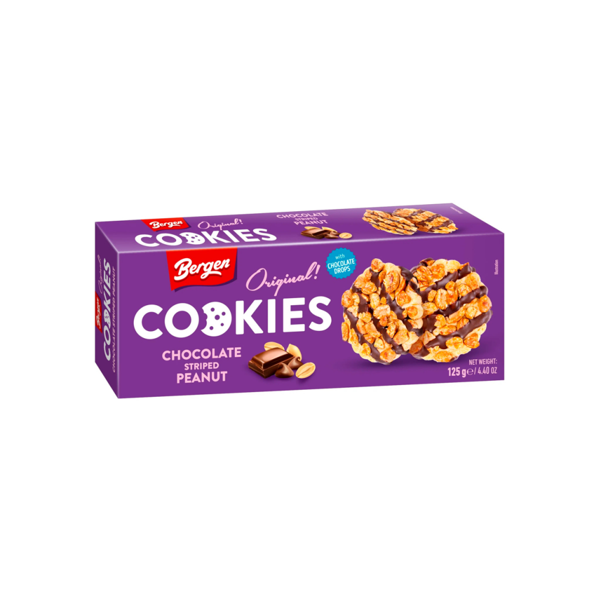 COOKIES BERGEN CHOCOLATE & PEANUT 125G