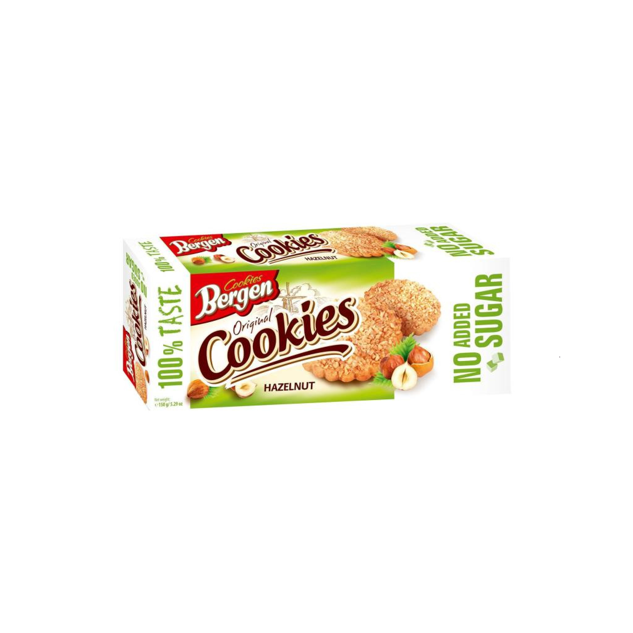 COOKIES BERGEN HAZELNUT 150G FREE SUGAR