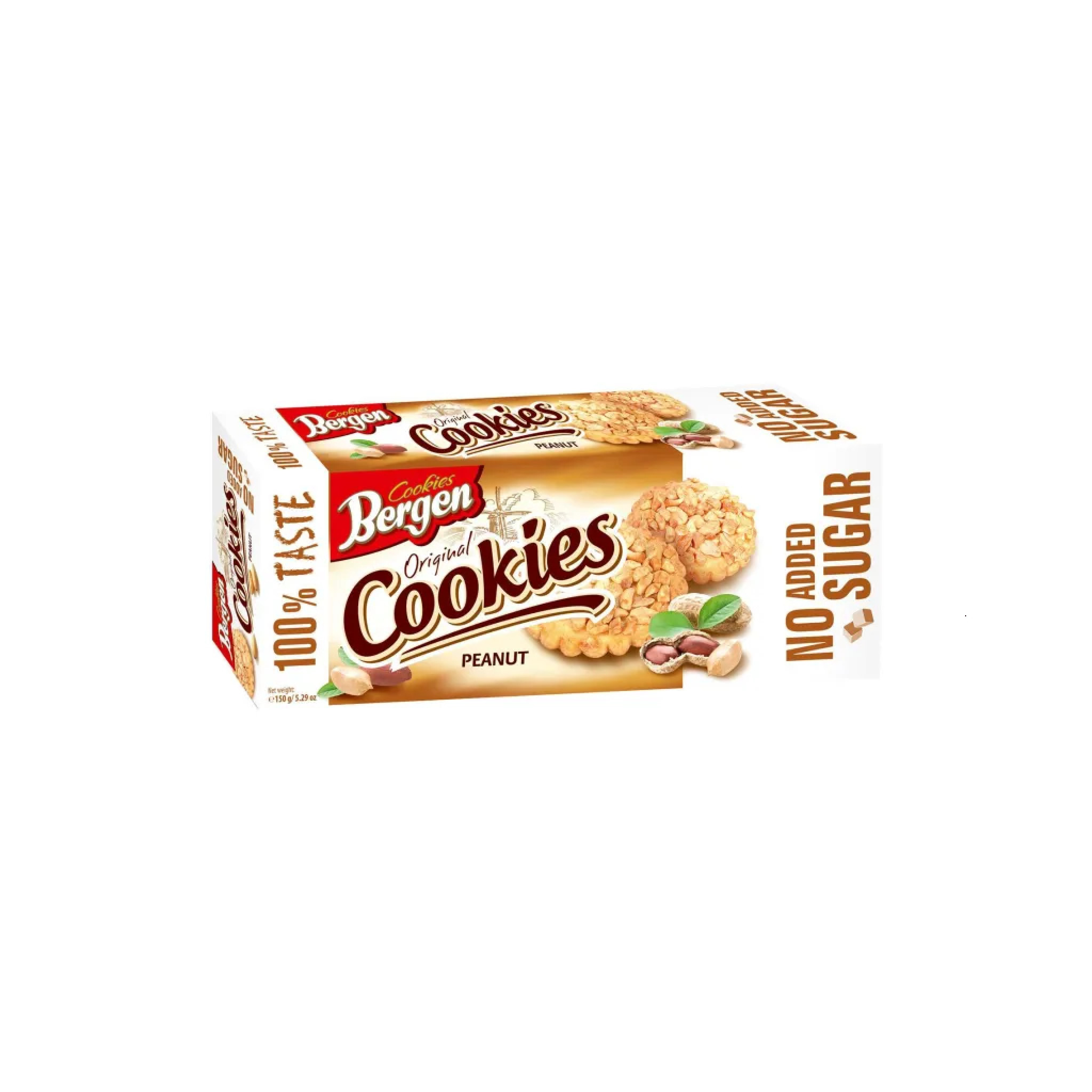 COOKIES BERGEN PEANUT 150G FREE SUGAR