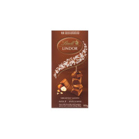 BARRA DE CHOCOLATE LINDT LINDOR SINGLES LEITE AVELA 100G