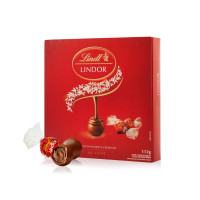 CAIXA LINDT LINDOR AO LEITE 112G