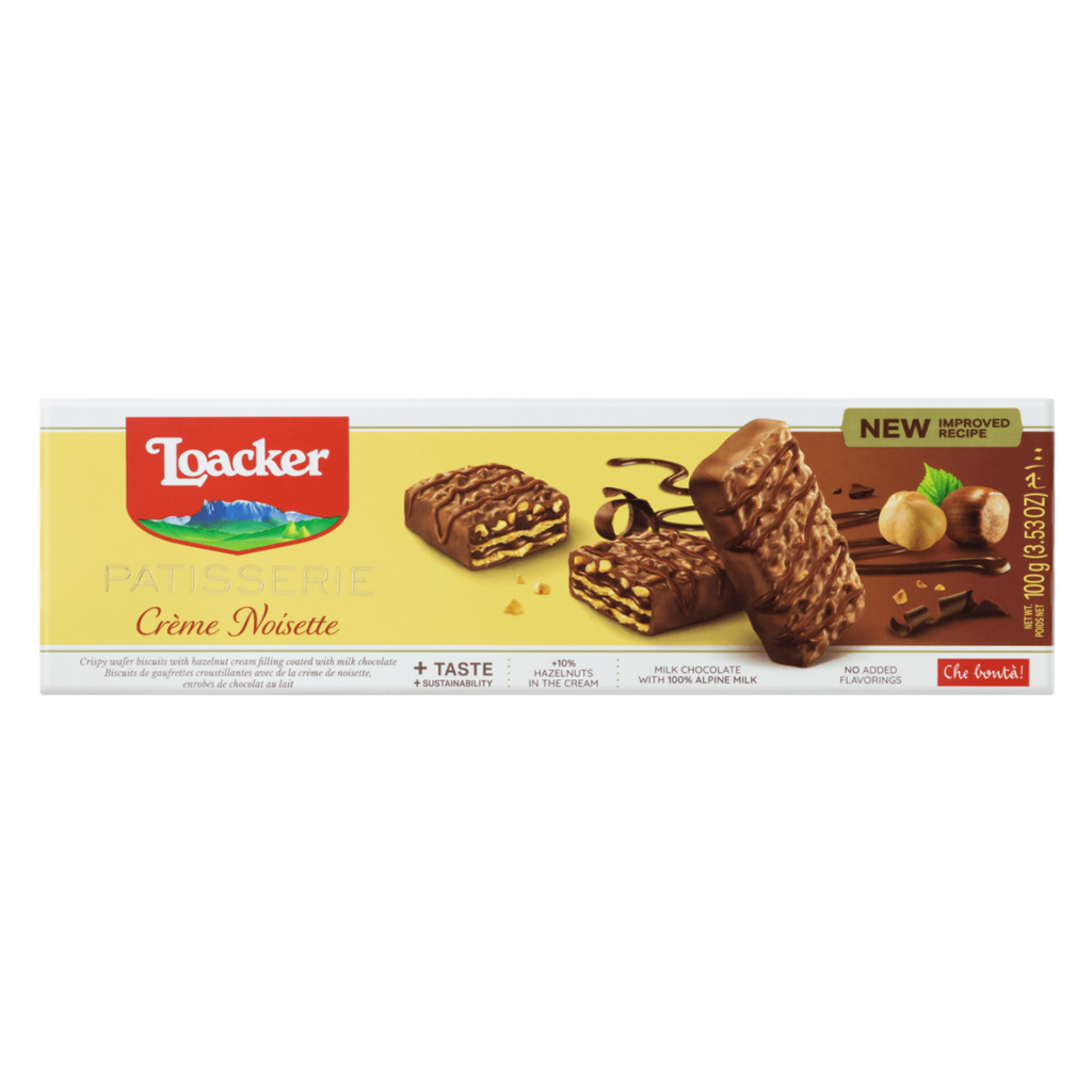 BISCOITO LOACKER PATISSERIE CREME NOISETTE 100G