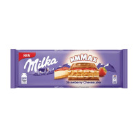 BARRA DE CHOCOLATE MILKA STRAWBERRY CHEESECAKE 300G