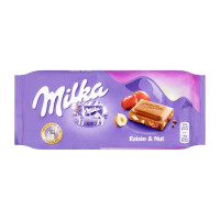 CHOCOLATE MILKA AO LEITE RAISIN & HAZELNUT 100G