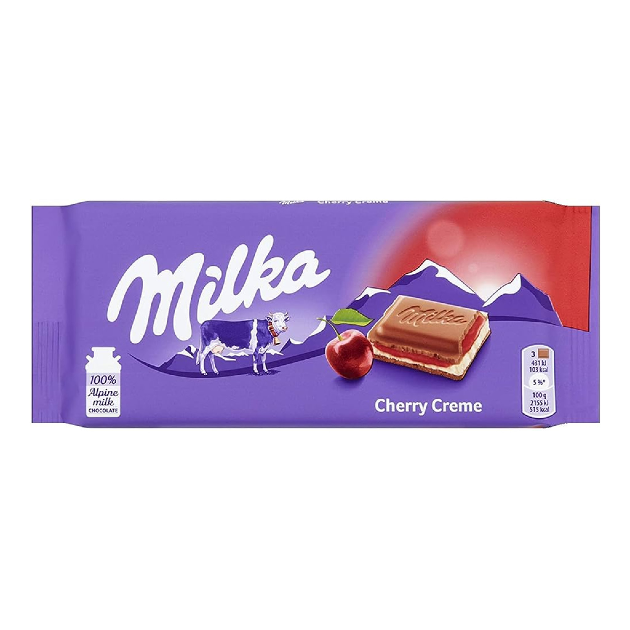 CHOCOLATE MILKA RECHEADO CHERRY 100G