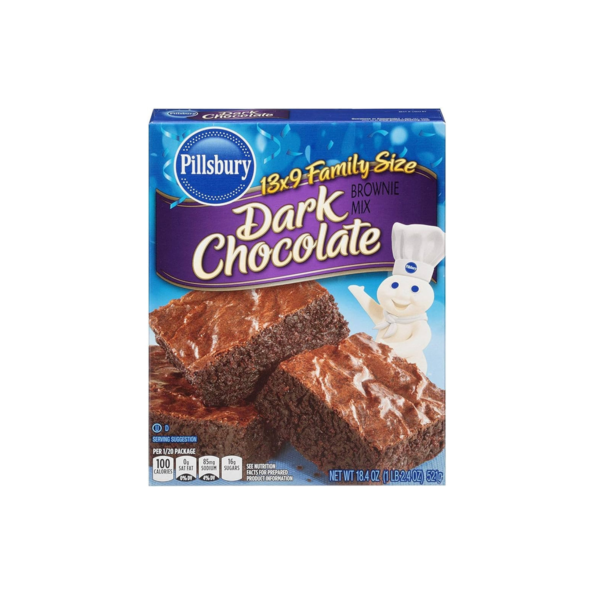 PILLSBURY DARK CHOCOLATE BROWNIE MIX 521G