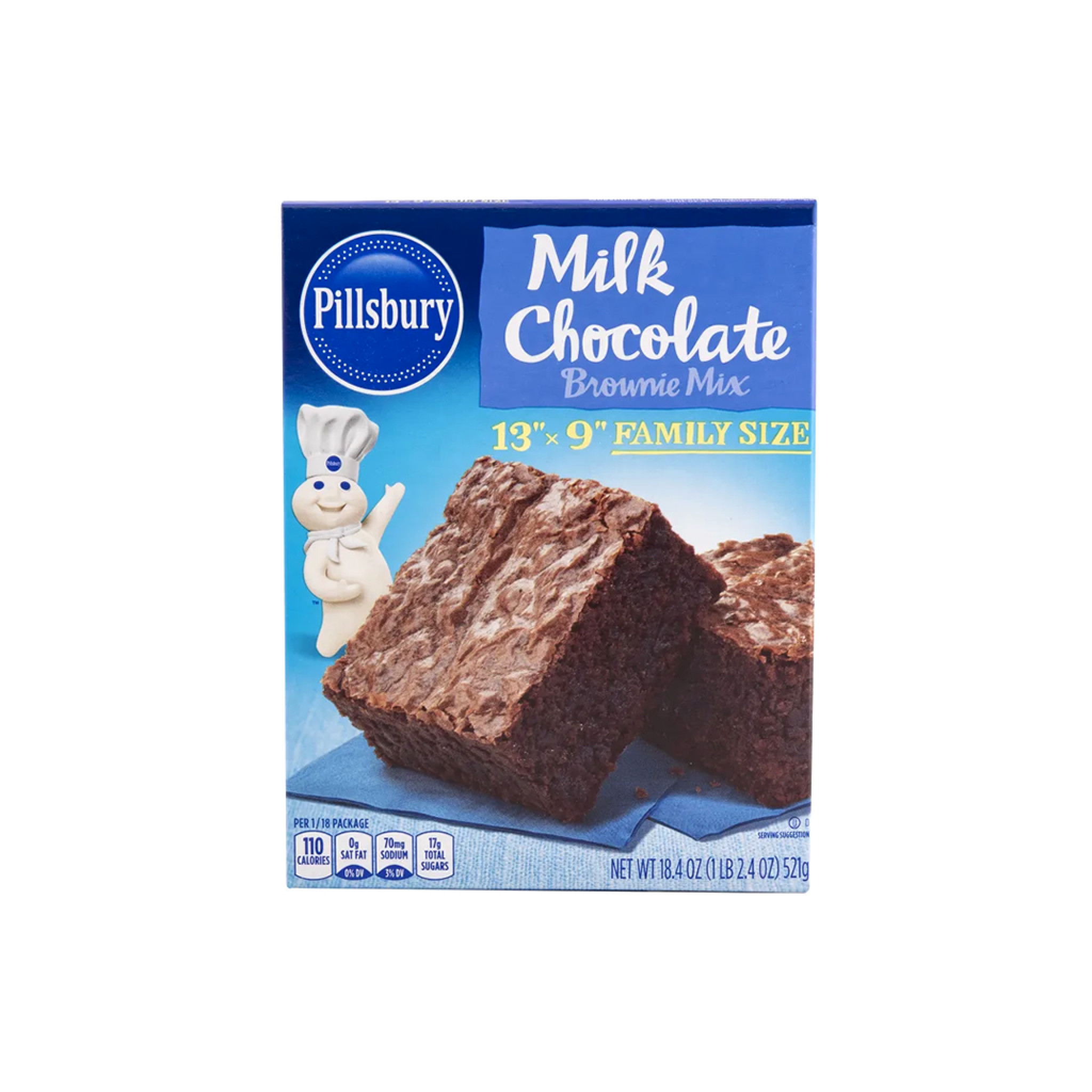 PILLSBURY MILK CHOCOLATE BROWNIE MIX 521G